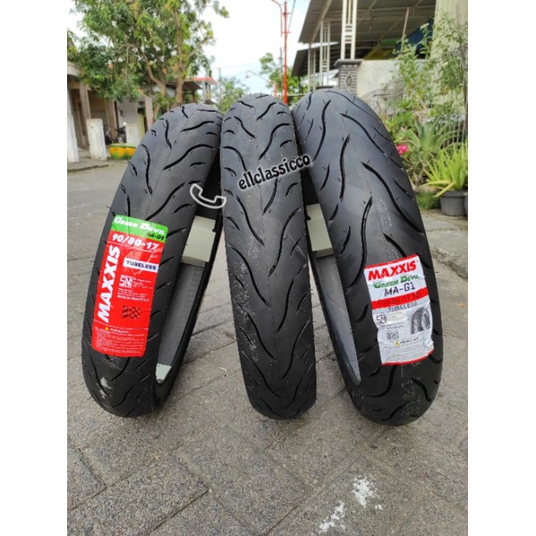 ban maxxis green devil ukuran 80.80 90.80 100.80 ring 17 / ban luar tubbeles soft kompond maxis