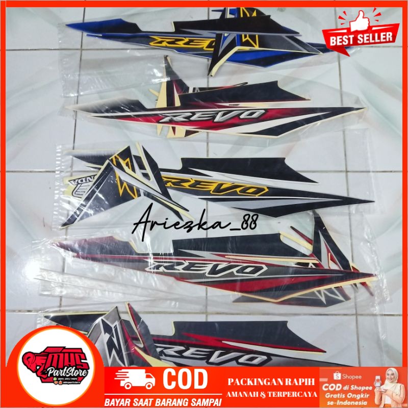 (COD) Sticker Lis Striping Honda REVO 2008 R CW | stiker motor revo velg cw TERPERCAYA