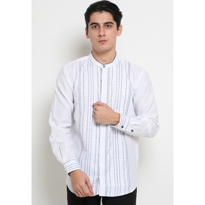 POLICE DENIM - BAJU KOKO PRIA ORIGINAL - 0E97E Koko Long Sleeve Shirt