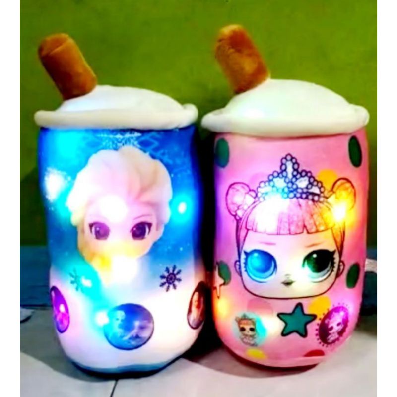 BANTAL BONEKA BOBA PELANGI LED 35 CM SNI