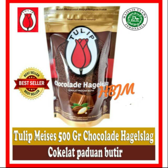 

TULIP MEISES 500 GR CHOCOLATE HAGELSLAG COKELAT PADUAN BUTIR