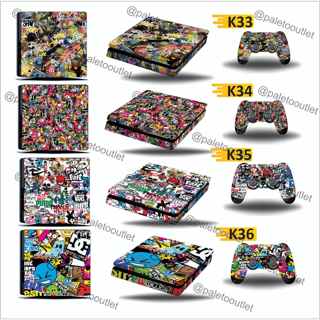 Vinyl Sticker Garskin Ps4 Slim Ps4 Fat Ps4 Pro