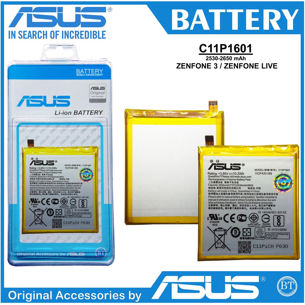 [C11P1601] Baterai Original Asus Zenfone Live ZE501KL A007 Batre Batrai Battery Hp