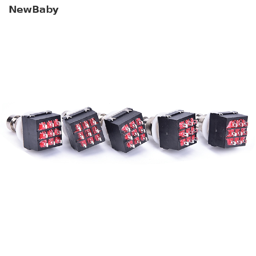 NewBaby 5 pcs 3PDT 9-Pin Guitar Effects Stomp Switch Pedal Box Foot Metal True Bypass ID