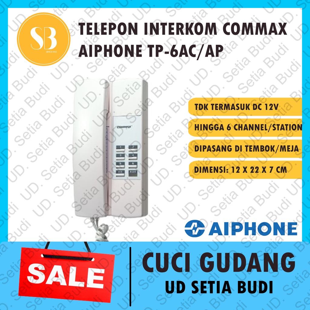 Telepon Interkom Interphone Commax TP-6AC / TP-6AP 6ZA Baru dan Murah