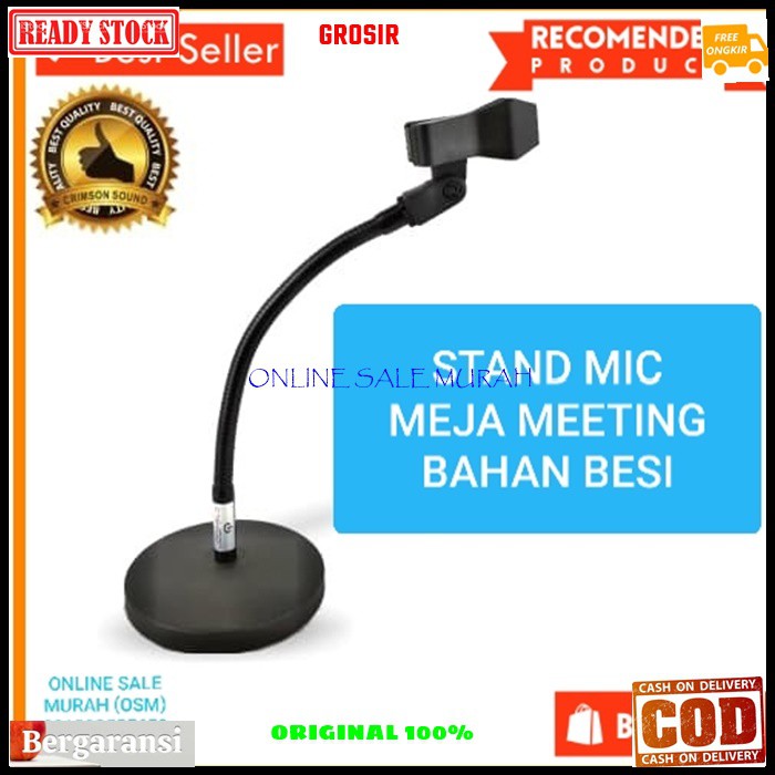 G46 Stand mic meja full besi ORIGINAL 100% holder mik table microphone standing ori mimbar podium penyangga mikrophone tiang pegangan Fleksible flexsible karaoke alat musik DJ G46   BISA SEMUA JENIS MIC BAHAN BESI PLAT TEBAL JAMINAN MIC TIDAK AKAN JATUH