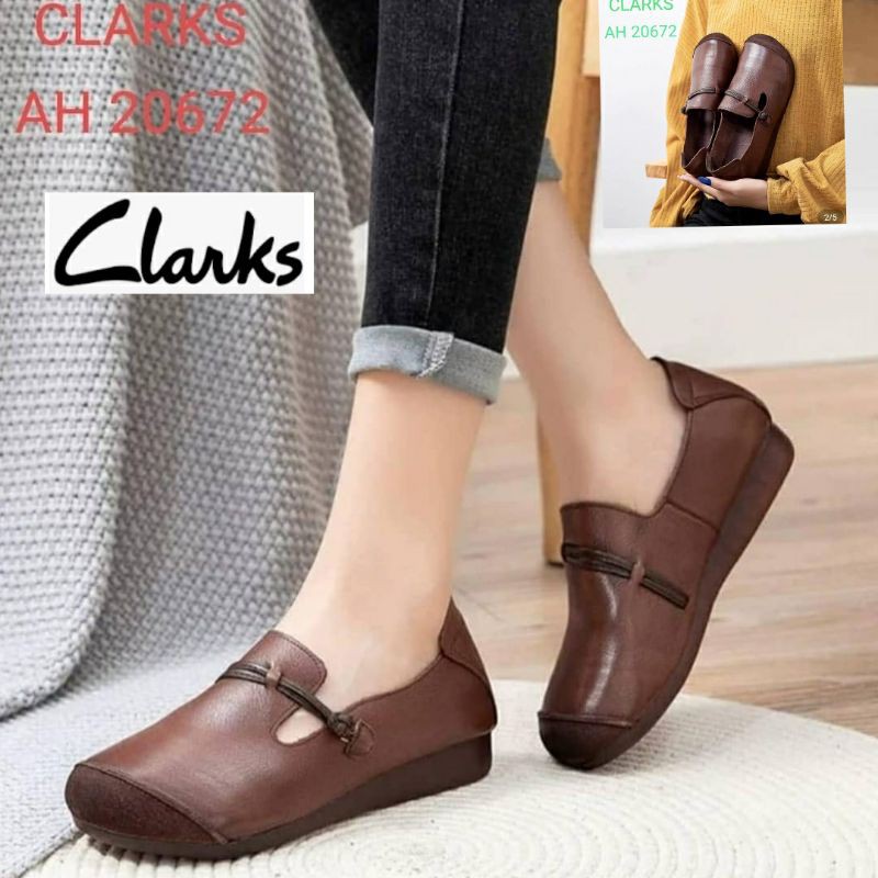 Clarks Sepatu Wanita 20672 / Clarks sepatu wanita / Clarks flat/ Sepatu wanita kulit clarks