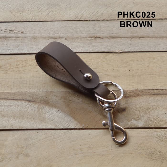 Gantungan kunci kulit sapi asli - leather keychain PHKC025