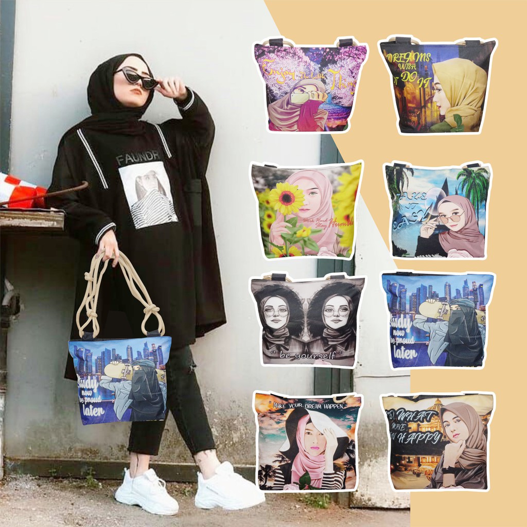 PEGE - Kartun Tote Bag Tas Tote Print