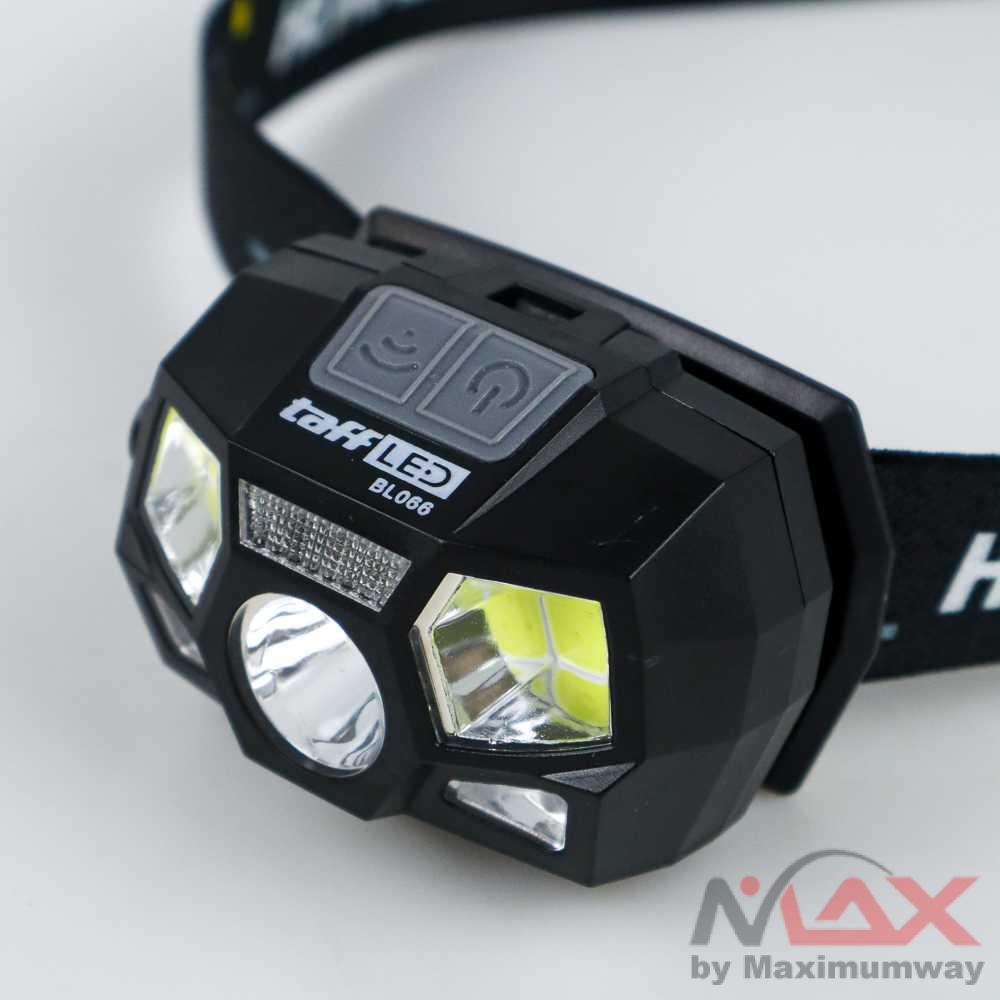 TaffLED Senter kepala Headlamp Rechargeable USB Motion XPE COB 10000 Lumens super terang Rechargeable LED COB Headlamp USB Head Lamp with Built-in Battery Motion Sensor Inductive Headlight Multi-Mode Camping Light Body Motion Sensor Mini Rechargeable LED