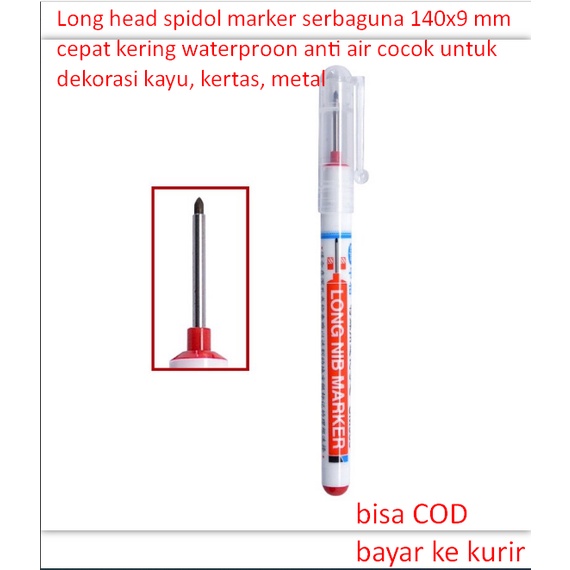 

Long head spidol marker serbaguna 140x9 mm cepat kering waterproon anti air cocok untuk dekorasi kayu, kertas, metal