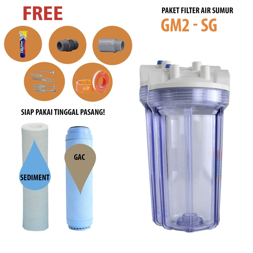 Paket Filter Air Toren / Filter Air Keruh / Paket Filter Air Nanotec 2 SG Clear - KINNOYAMA