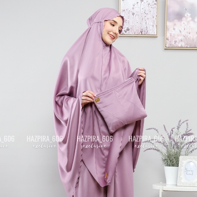 MUKENA DEWASA DAILY HAZPIRA MAFAZA LASERCUT JUMBO