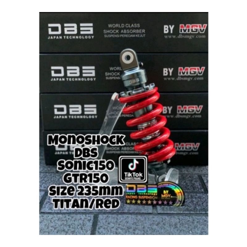 SHOCK MONOSHOCK MOTOR SONIC 150 - HONDA GTR 150 DBS ASLI BY MGV SHOCK BELAKANG UK-235MM(PNP SONIC)