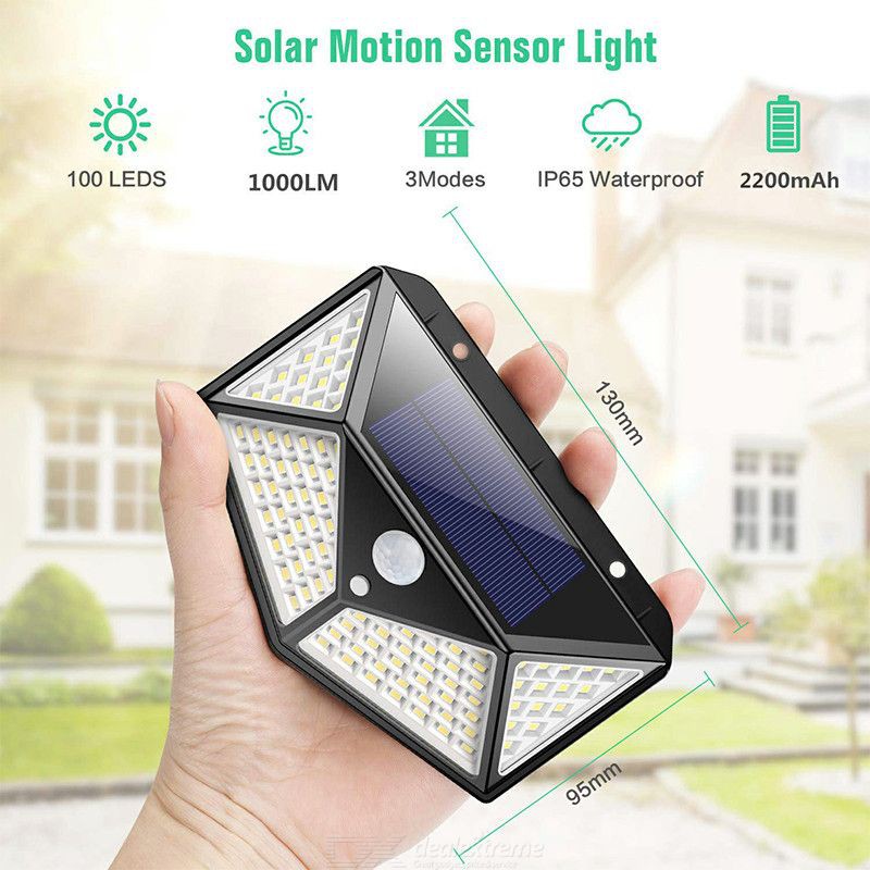 Lampu Led Taman Dinding Mottion Detector Solar Cell 100 Led Emergency