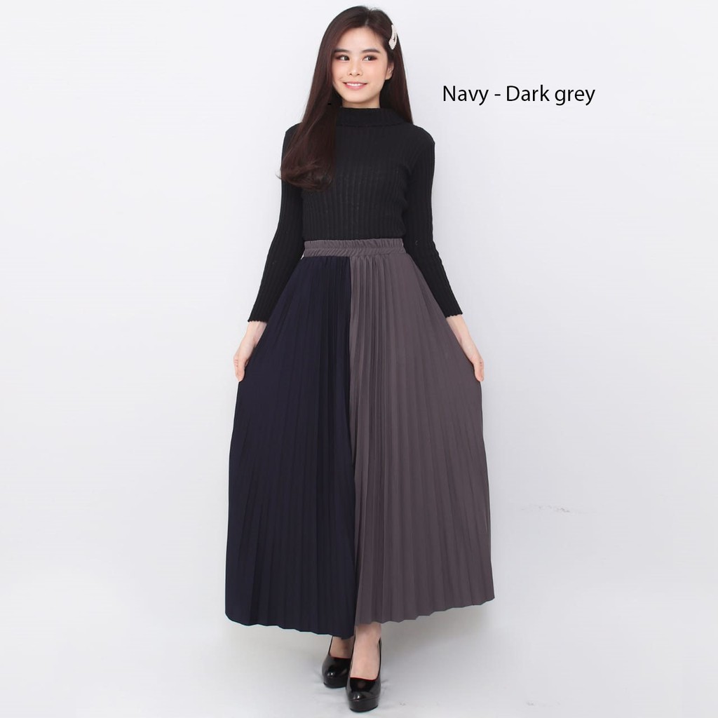 Rok Plisket - Rok two tone Umbrella Kombi Warna