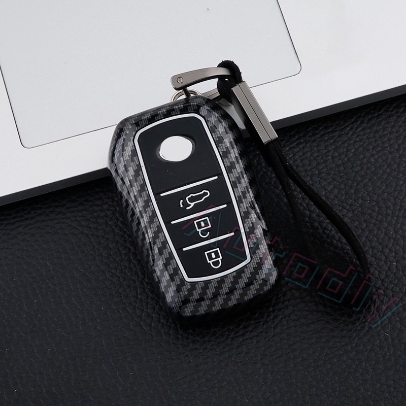 Case Remote Kunci Mobil Bahan Abs Carbon Fiber Untuk Toyota Hilux Rogue Revo Innova Fortuner Harrier Camry Vellfire Altis Yaris Vios 2 / 3 / 4 Tombol