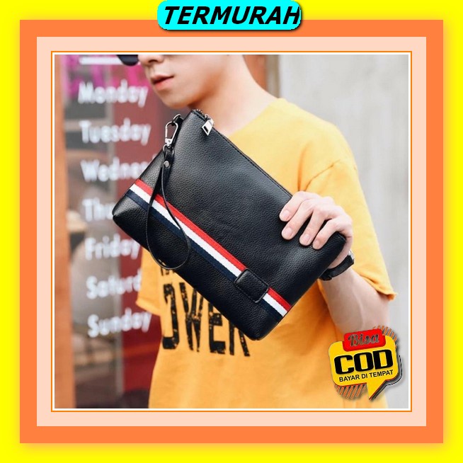 Clutch Bag Tas Pria Tas Tangan Hand Bag Pouch Waterproof Clutch J4S4 Pria Handbag Anti Air Tas Gengg