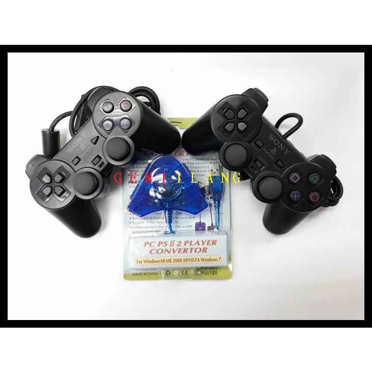 (TERBARU) STIK PS2 / PS 2+CONVERTER STIK PS2/ PS3 PAKET SD24