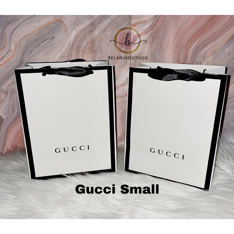 Paper Bag Gucci Size Small Tempat Kotak Hadiah Parfum ( Ready Stock Jakarta )
