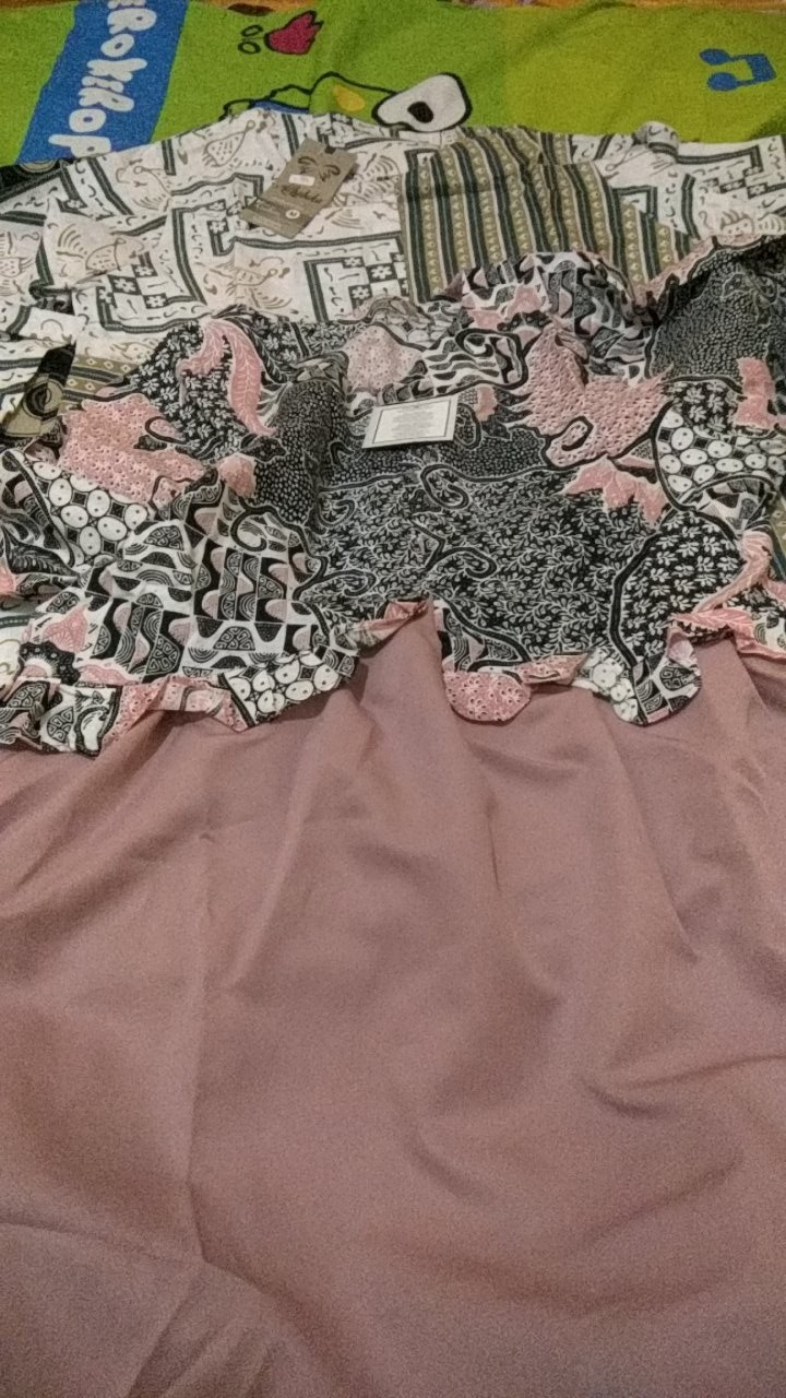 Tey-17 Batik Wanita Asj Sa Hrb026 Kenongo Kemeja Tosca Pendek