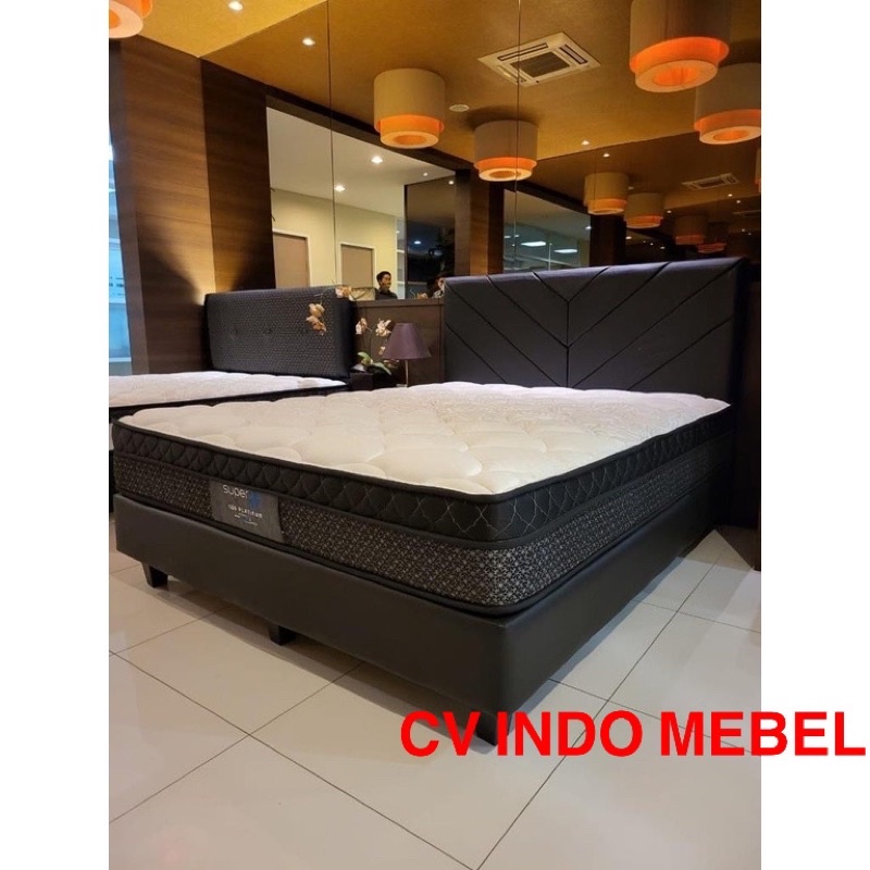 springbed comforta superfit platinum ready stock makassar murah promo matras kasur spring bed set