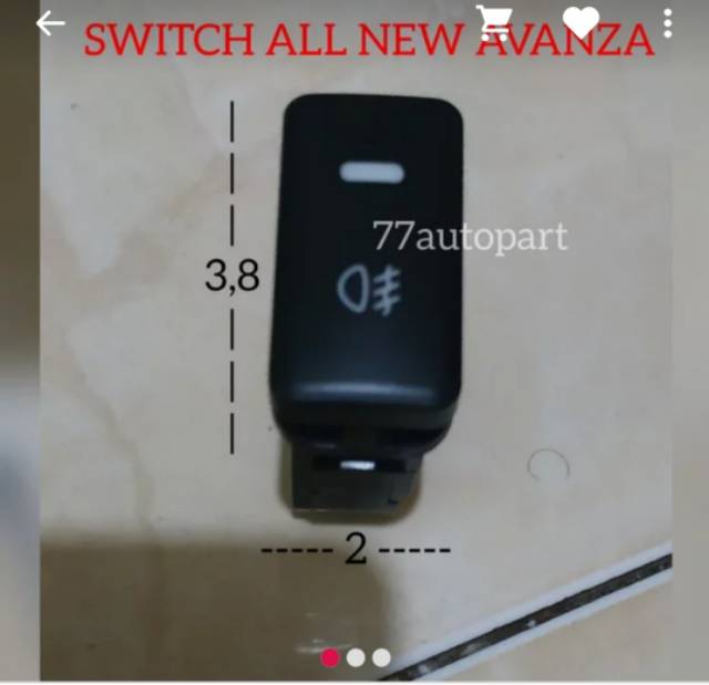 Kabel foglamp set avanza xenia