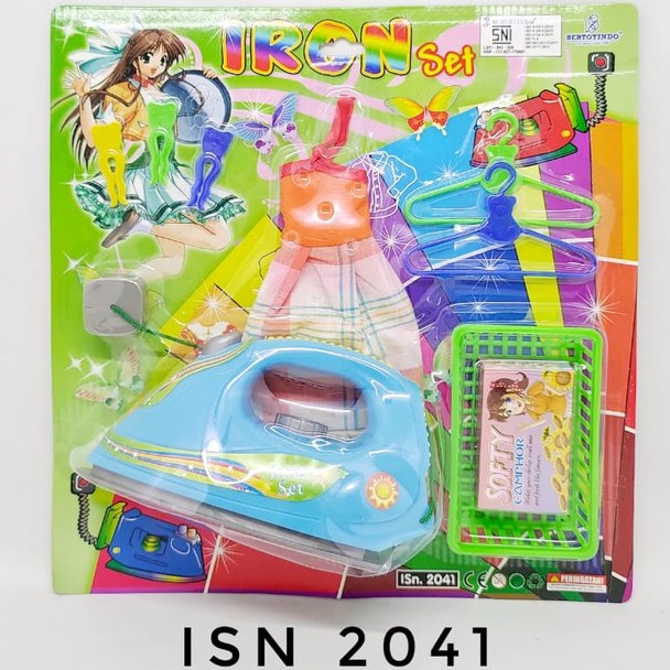 MAINAN ANAK PEREMPUAN SETRIKA SETRIKAAN IRON SET GOSOKAN PAKAIAN