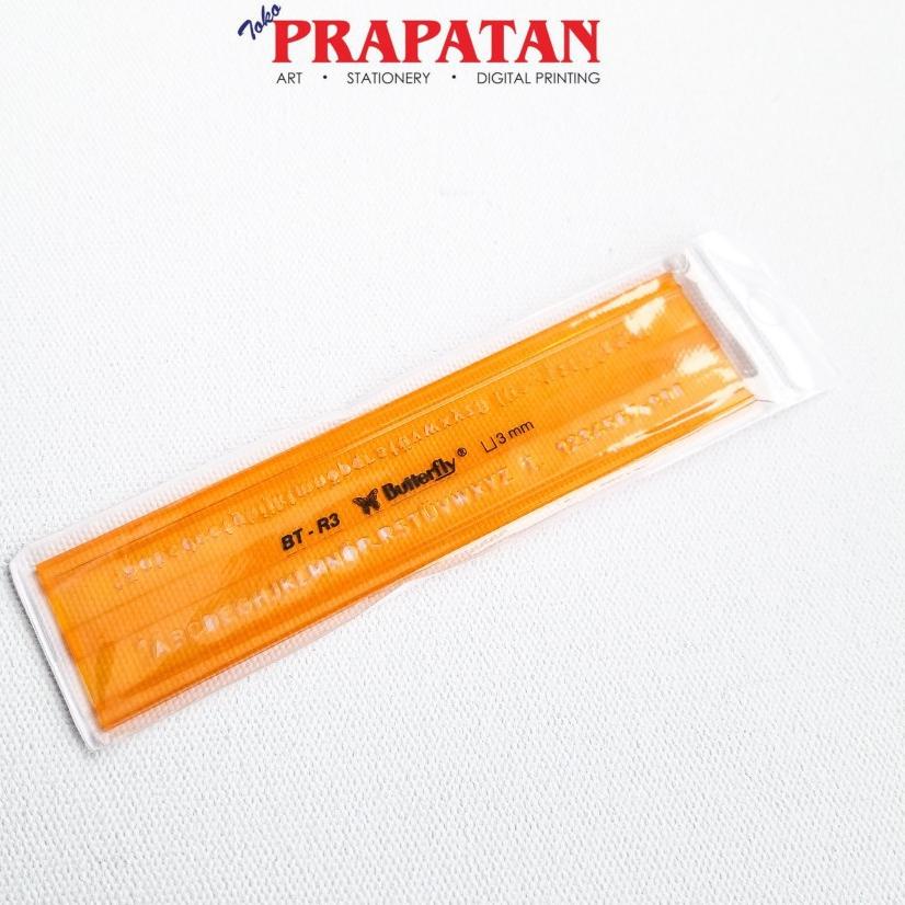 

[PRODUK 0VA0U] Penggaris Mal Huruf 3mm Butterfly BT-R3 / Stencil GQB