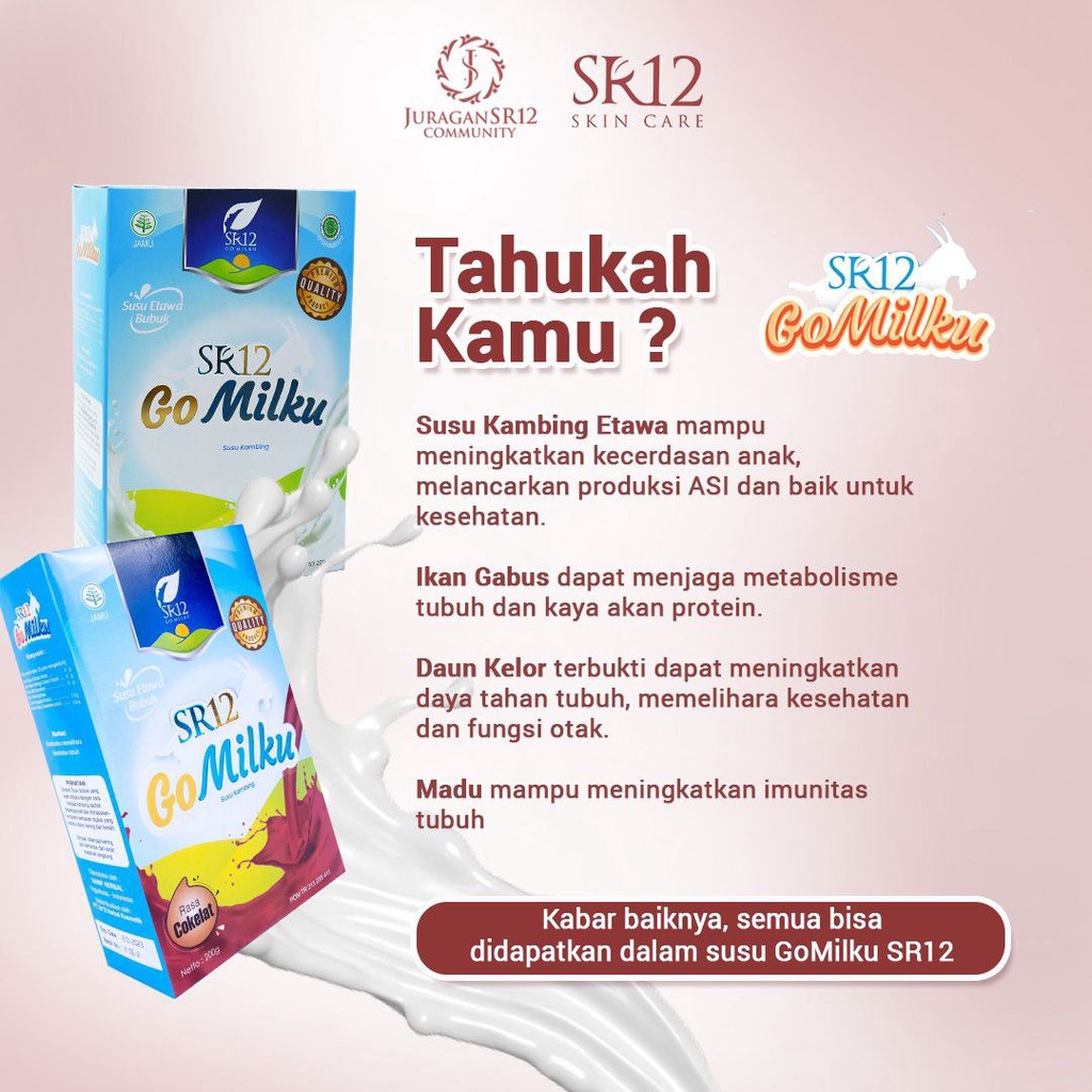 Susu Kambing Etawa Susu Etawaku Platinum Go Milku SR12 Susu Go Milku SR12 Susu Penggemuk Badan BPOM