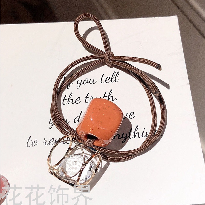 ⭐️𝐈𝐇𝐒 𝟐𝟎𝟕⭐️Ikat Rambut Korea Style Morandi Hair Rope Rhinestone-6