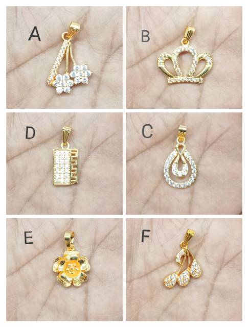 P1  liontin kalung xuping lapis emas dgn mata zircon