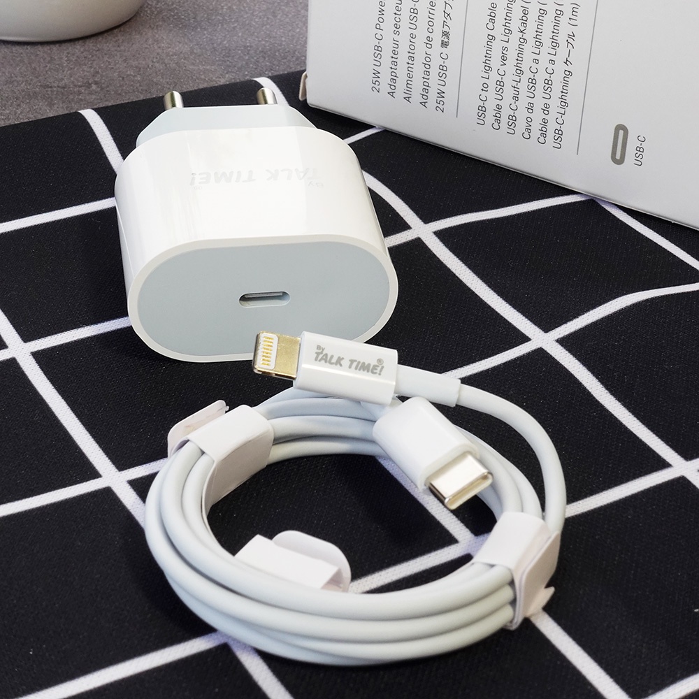 TALKTIME TRAVEL CHARGER LIGHTNING CHARGER TALKTIME LIGHTNING CHARGER 25W USB TYPE-C TALKTIME