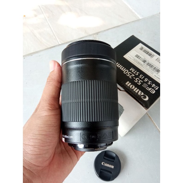 lensa tele Canon 55-250mm is stm