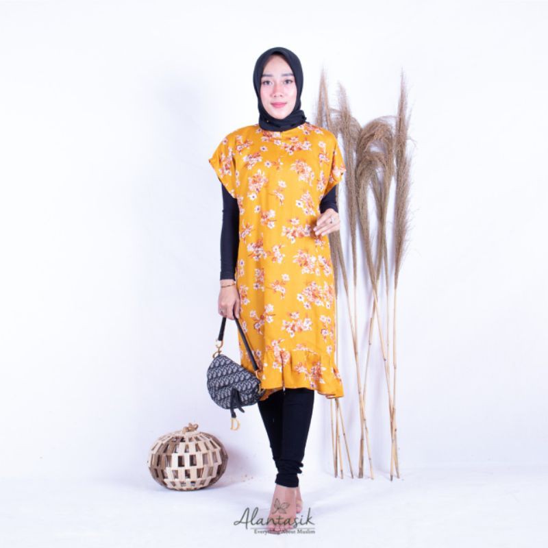 daster viral busui ruffle motif alantasik R.13