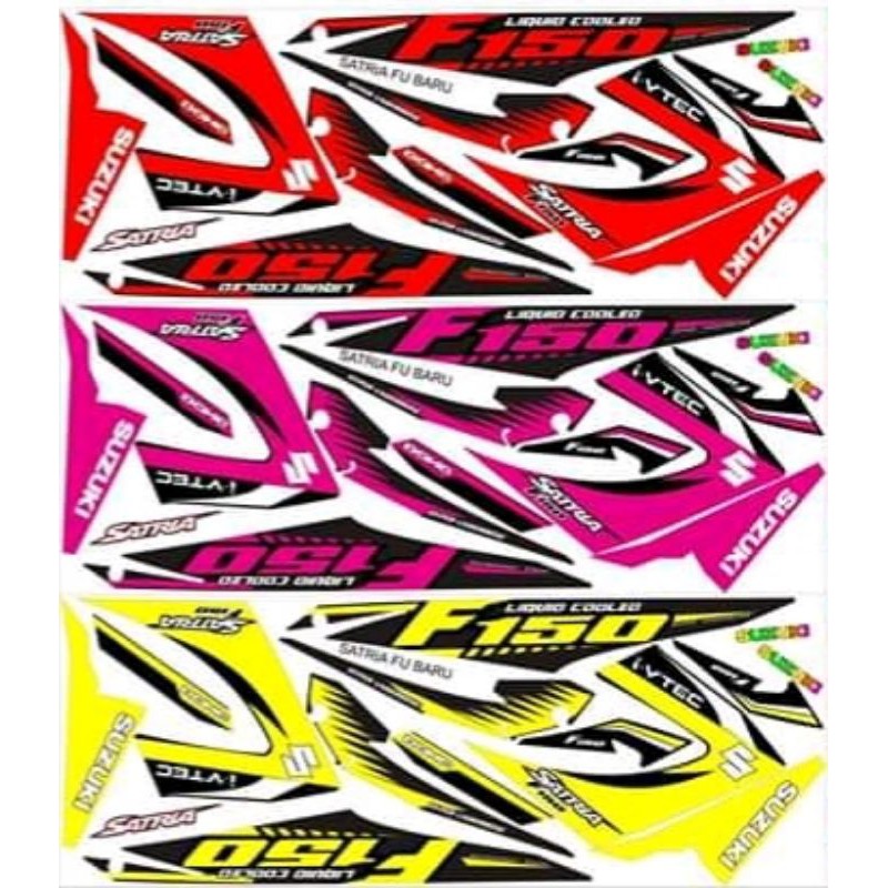(COD) Striping Satria Fu / F 150 New Facelift 2013 2014 2015 Variasi Stiker Sticker Scotlite Skotlet