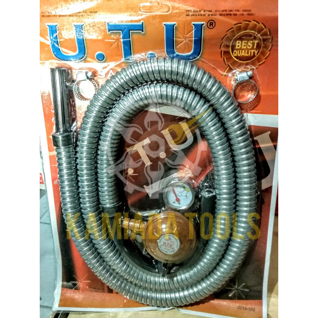 Salang + Regulator Gas LPG UTU/ Paket Selang + Regulator LPG UTU