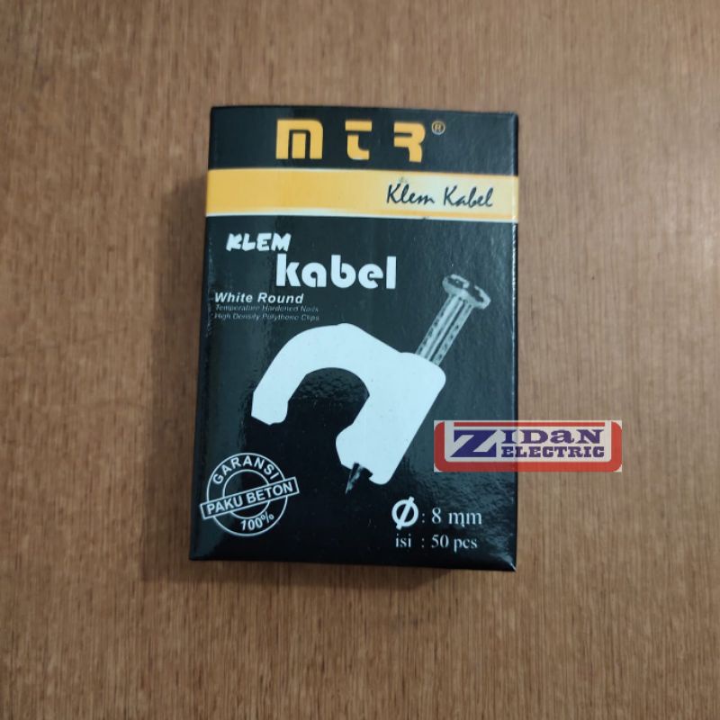 Klem Kabel Paku Beton No 8 / Cable Clip Ukuran 8mm