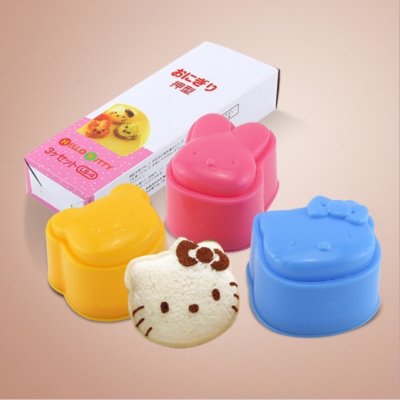 Cetakan Nasi Bento 3 in 1 Karakter - Rice Mold