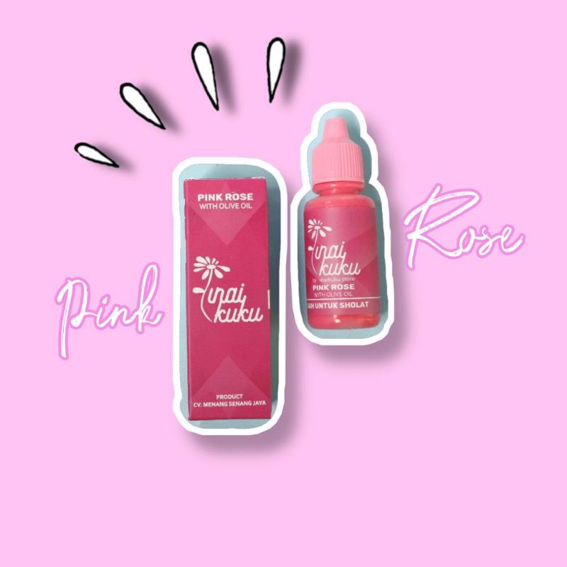 PROMO! Inaikuku Pink Rose By Inai kuku .store | Pewarna Kuku Sah Untuk Sholat (BPOM)