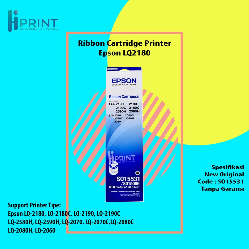 Ribbon Cartridge Epson Original Printer LQ2180 LQ2190 LQ 2180 LQ 2190 LQ-2180 LQ-2190 New