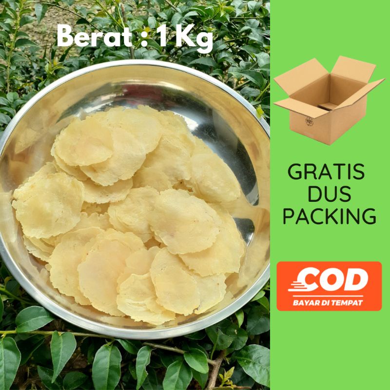 

emping melinjo mentah 1 kg free kardus packing asli limpung