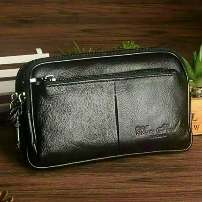 Hand bag kulit Tas Tangan Pria - Wanita Clutch Kulit Asli 2267