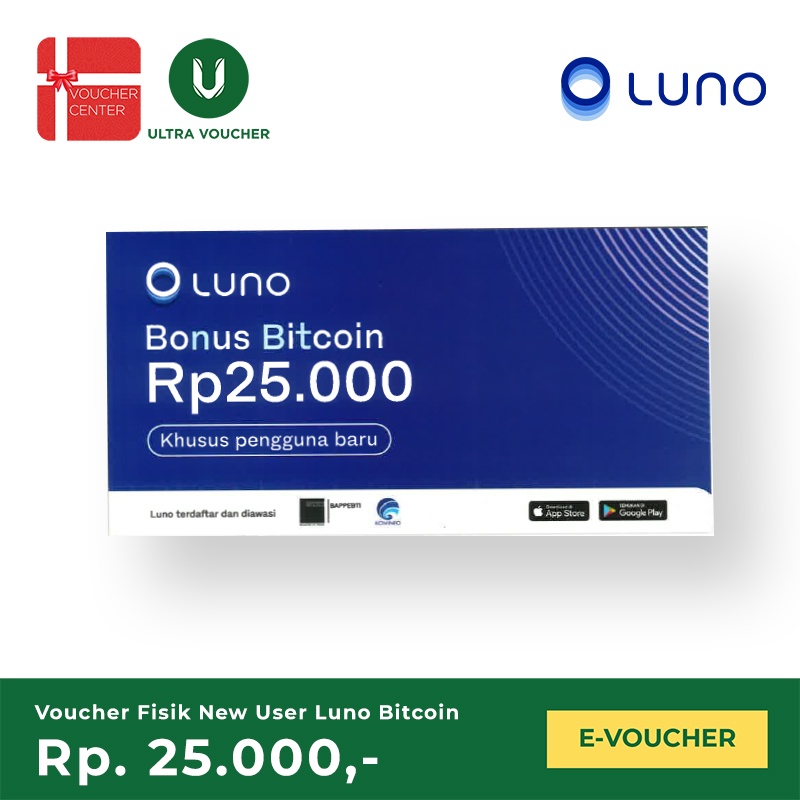 Voucher Fisik Bitcoin Luno Rp. 25.000 ( Khusus Pelanggan Baru )