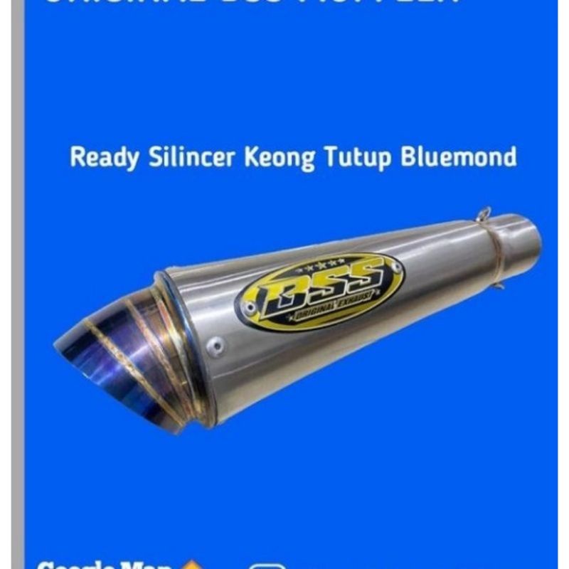 KNALPOT RACING BSS KEONG BLUE SARTENG INLED 50 MM ALL MOTOR