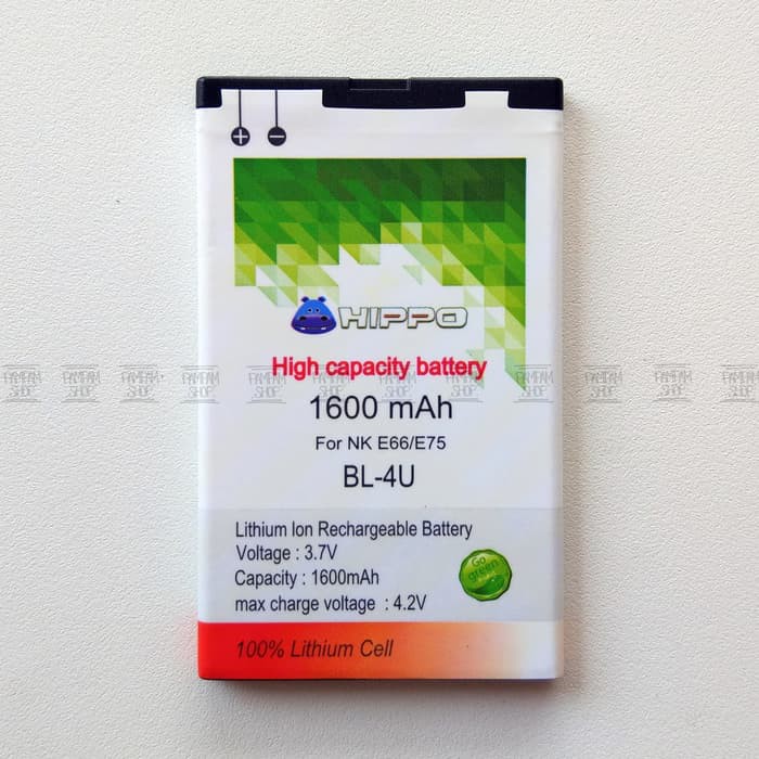BARU  Baterai Hippo Double Power Original Nokia BL-4U BL4U Batre Batrai Ori