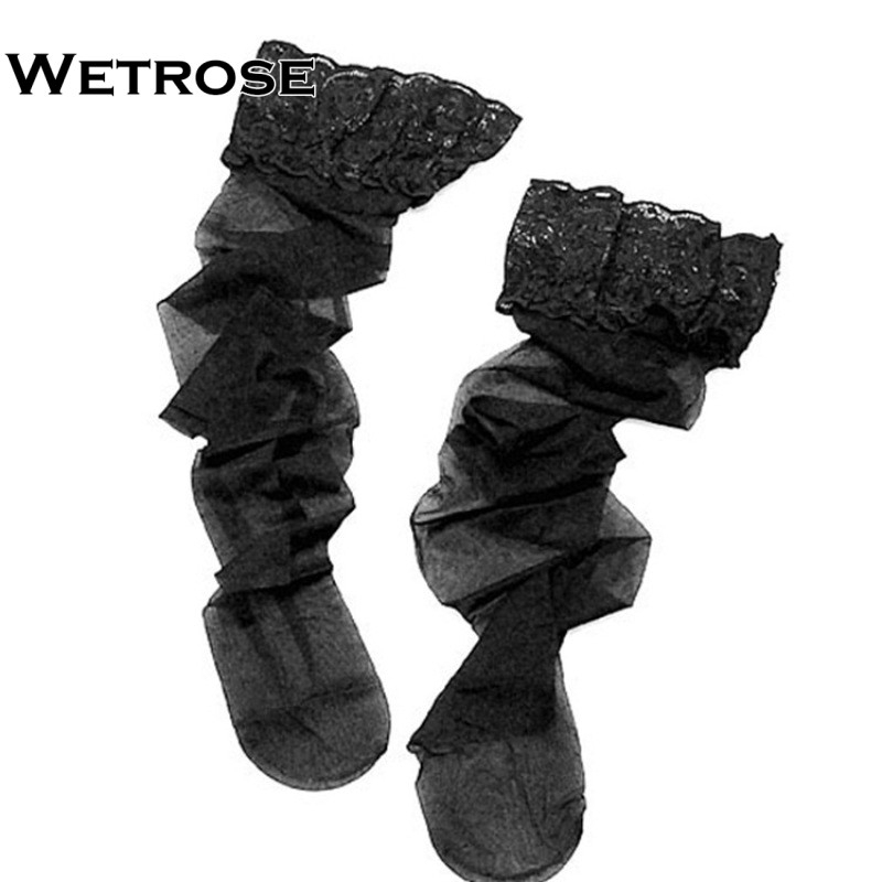 【Wetrose】 Kaos Kaki Stocking Sepaha Sexy Bahan Lace Kualitas Tinggi untuk Wanita