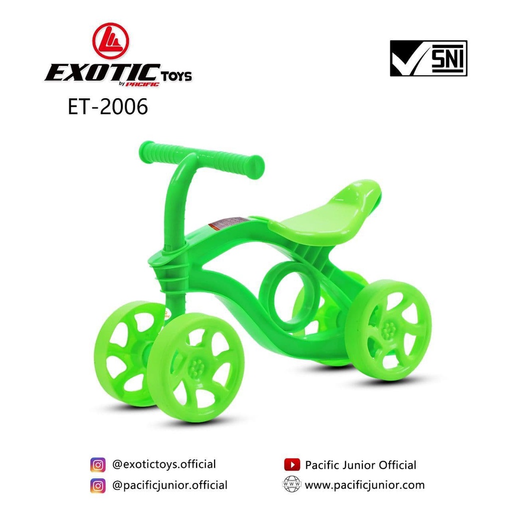 Pushbike Balance Bike Mainan Sepeda Exotic Anak ET-2006