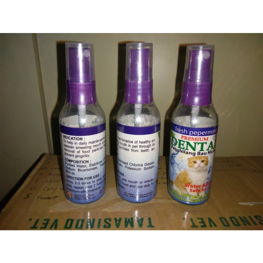 Dental Cat Spray 60 ml - Pengharum Mulut dan Pemutih Gigi Kucing