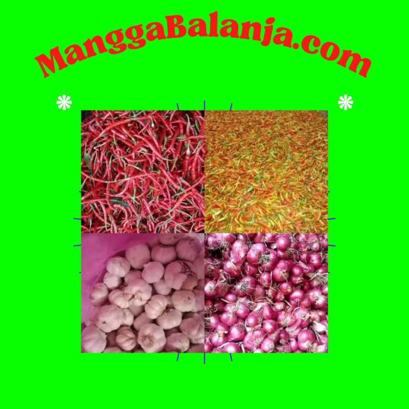 

paket sambal,paketan sambal 1kg,cabe keriting merah 250gr,cabe rawit merah 250gr,bawang putih 250gr,bawang merah 250gr